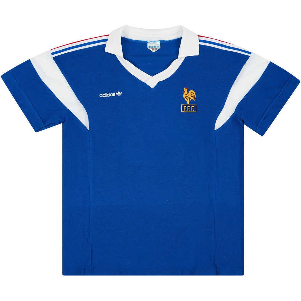 1988-90 France U-21 Match Issue Home Shirt #4