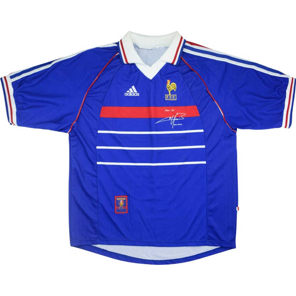 1998-00 France 'Pour Toi Fabien Barthez' Home Shirt (Excellent) XL