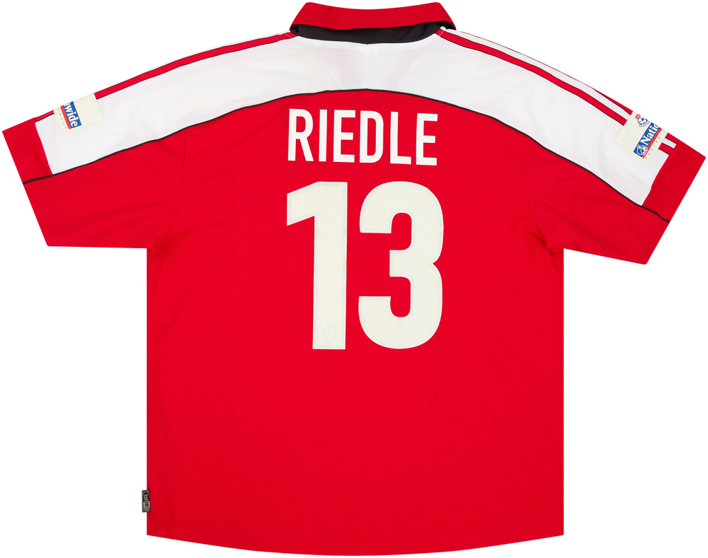 2000-01 Fulham Match Issue Signed Away Shirt Rielde #13-Match Worn Shirts Fulham Certified Match Worn