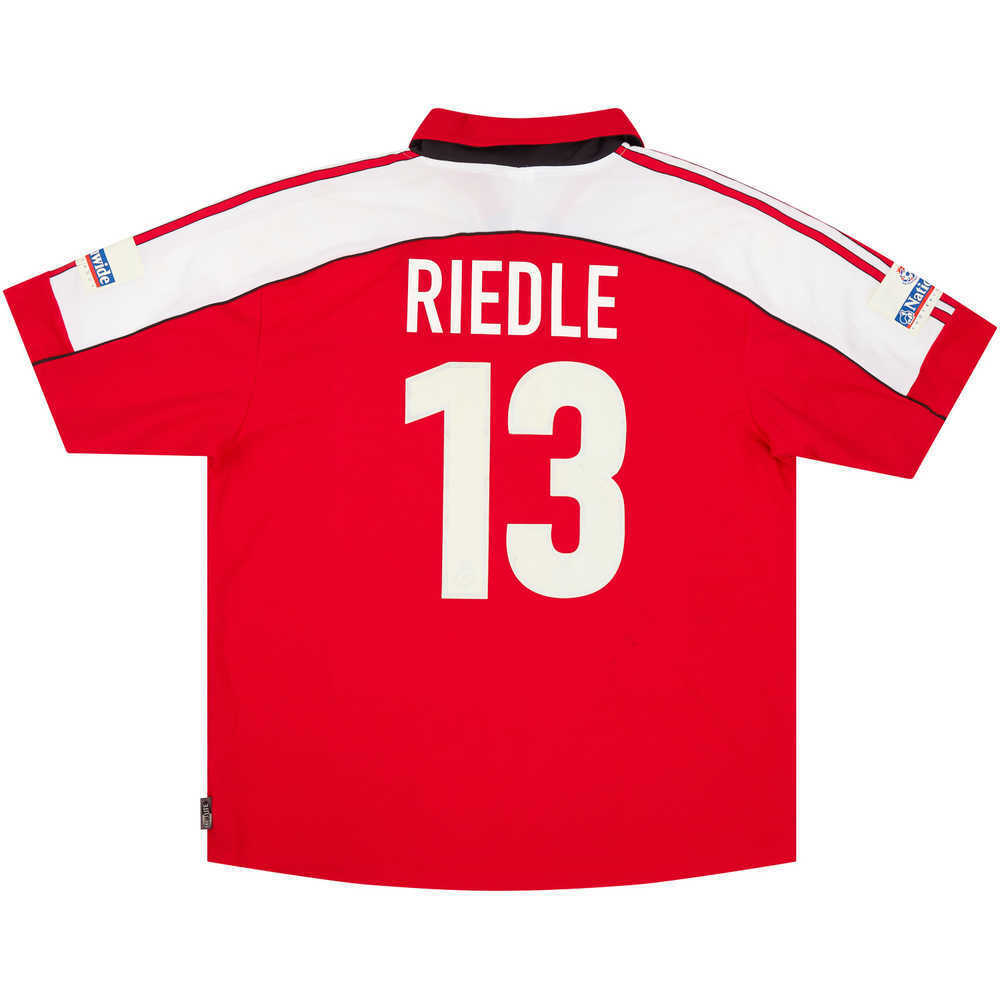 2000-01 Fulham Match Issue Signed Away Shirt Riedle #13