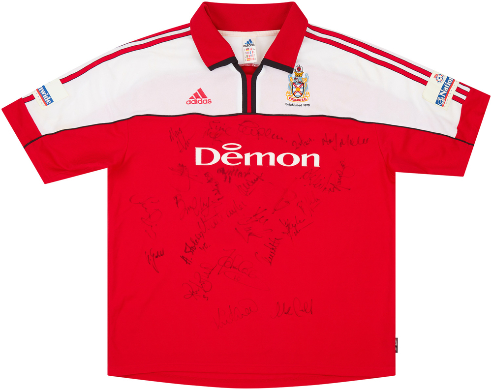 2000-01 Fulham Match Issue Signed Away Shirt Rielde #13-Match Worn Shirts Fulham Certified Match Worn