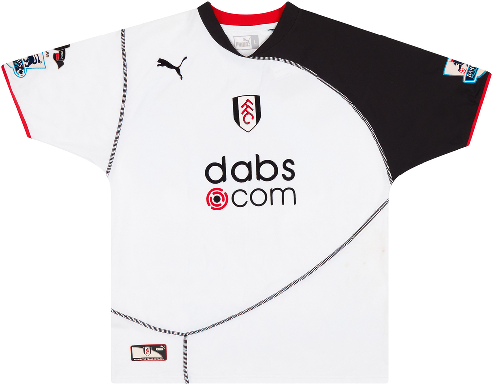 2004-05 Fulham Match Worn '125 Years' Home Shirt Radzinski #17-Match Worn Shirts Fulham Certified Match Worn
