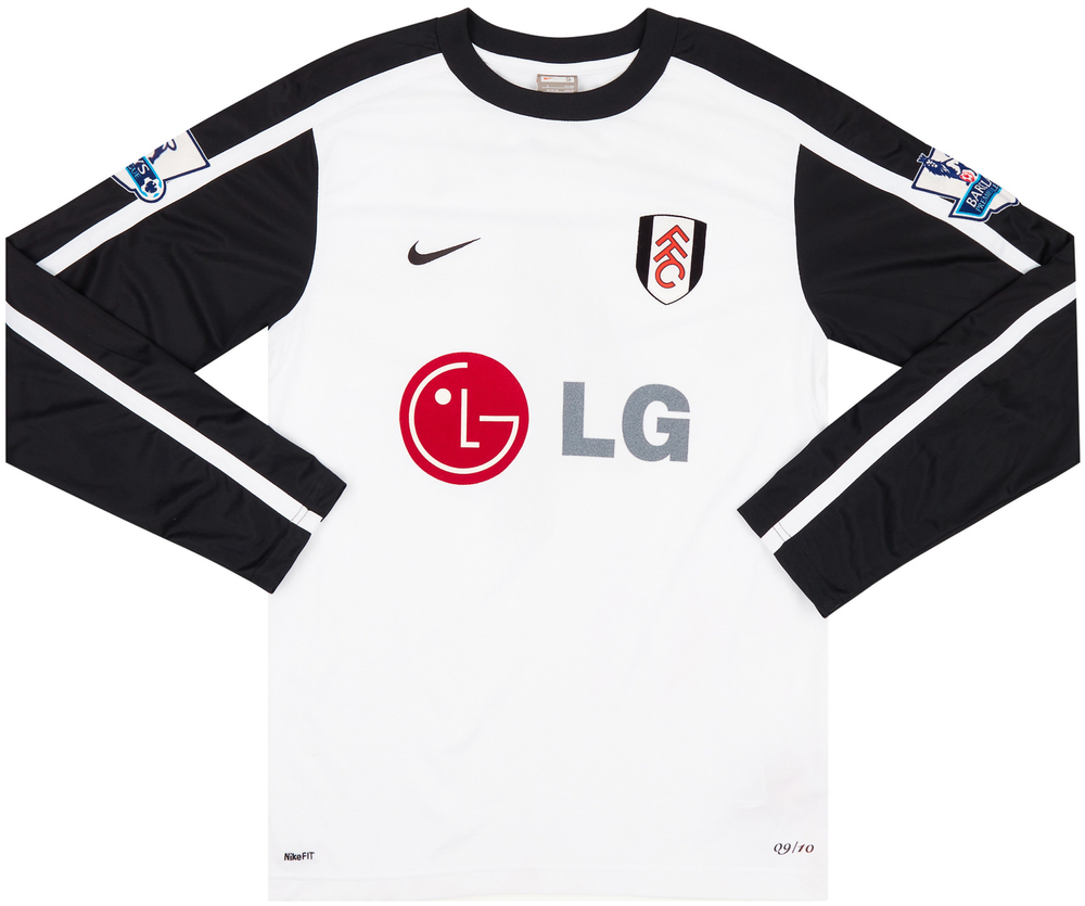 2009-10 Fulham Match Issue Home L/S Shirt Pantsil #4-Fulham Match Issue Match Worn Shirts