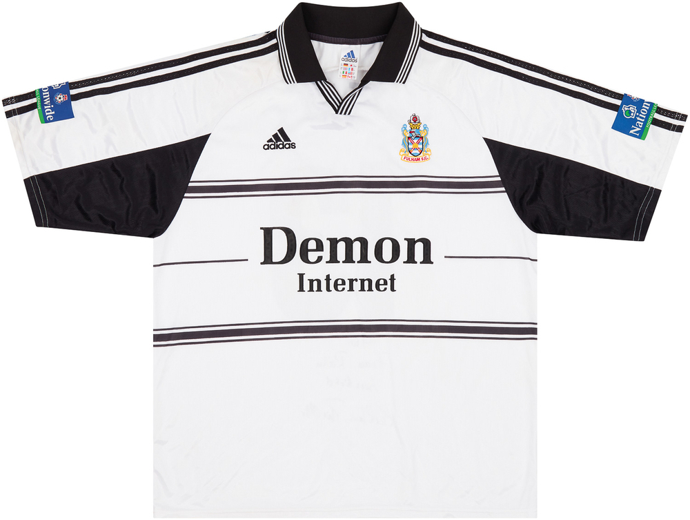 1999-00 Fulham Match Issue Signed Home Shirt Riedle #13