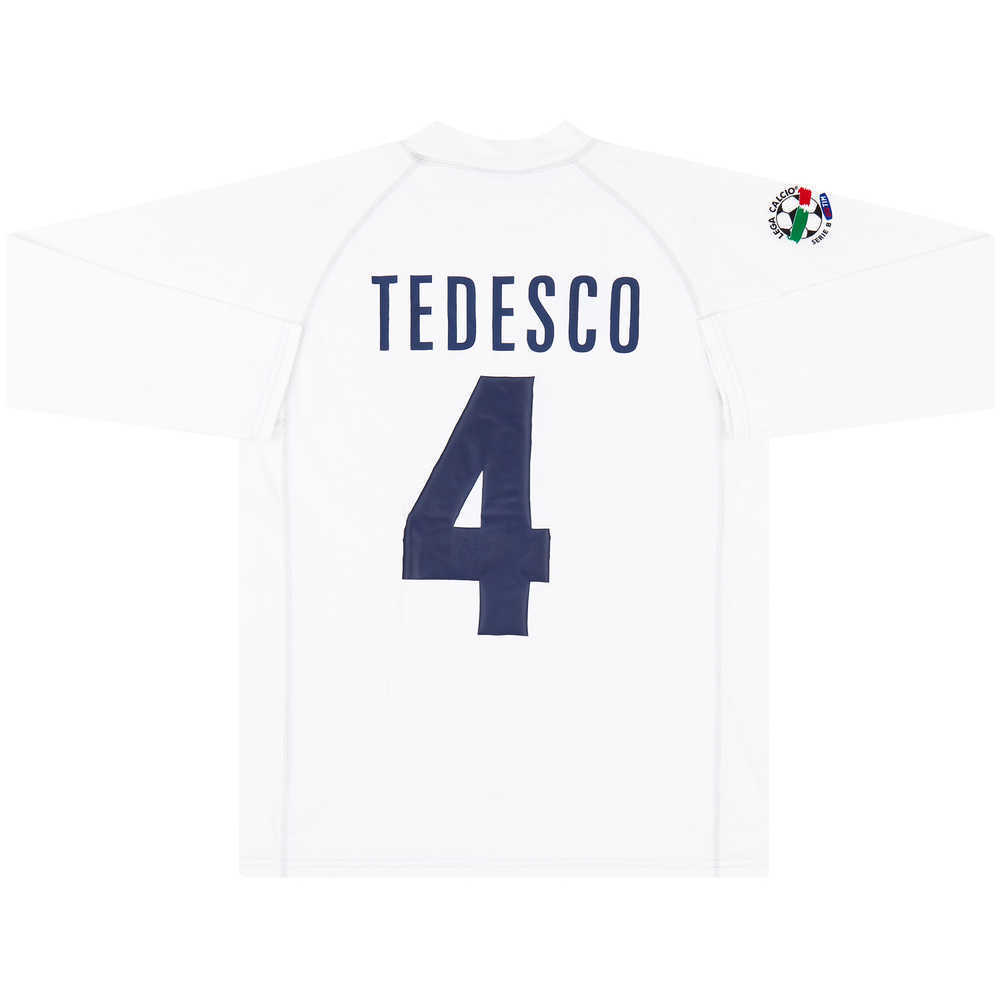 2004-05 Genoa Match Issue Away L/S Shirt Tedesco #4