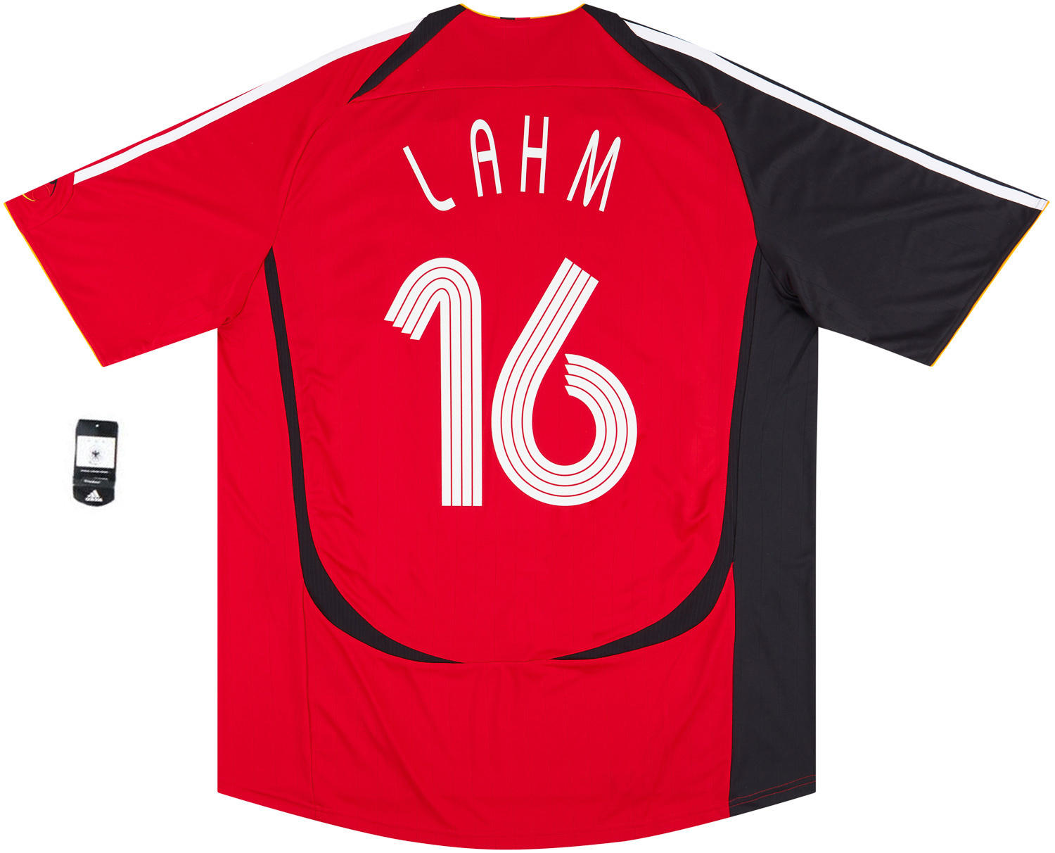 Lahm #16 Germany World Cup 2006 Away Football Nameset for shirt 