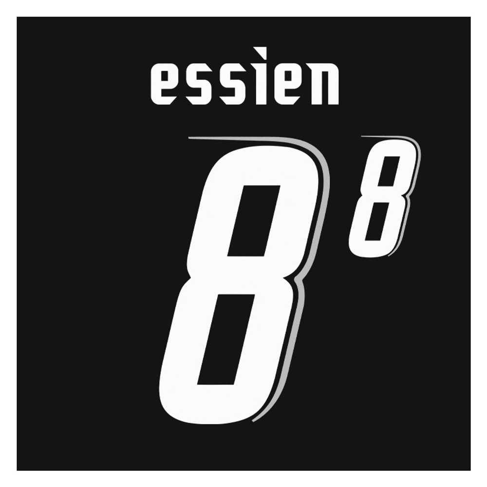 2006-07 Ghana Away & Third Essien #8 Name Set
