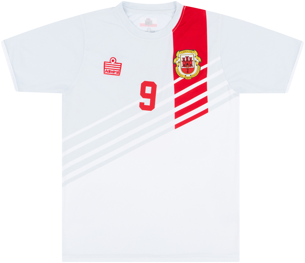 2014-16 Gibraltar Match Issue Away Shirt #9-Other European Match Worn Shirts Certified Match Worn