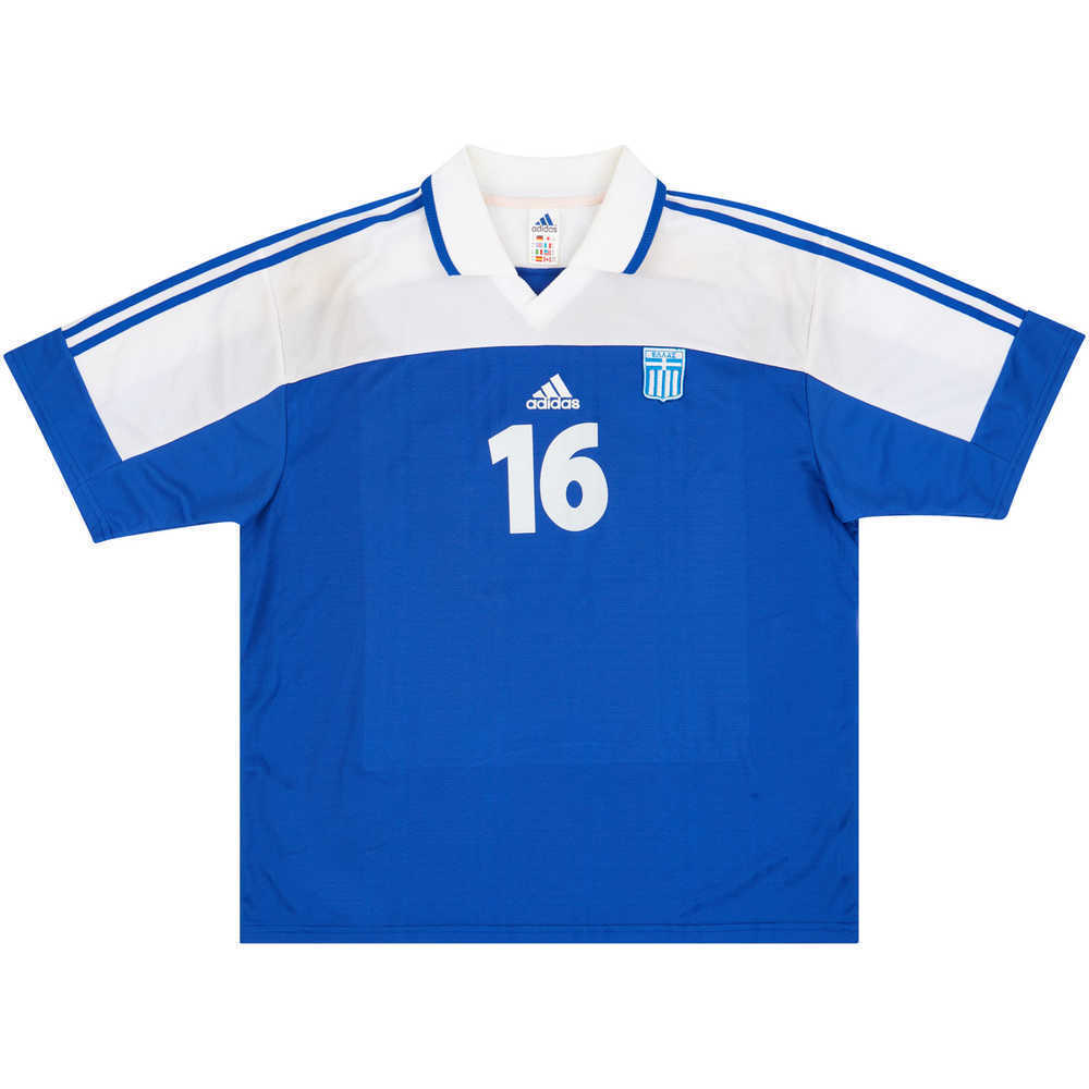 2001 Greece Match Issue Home Shirt #16