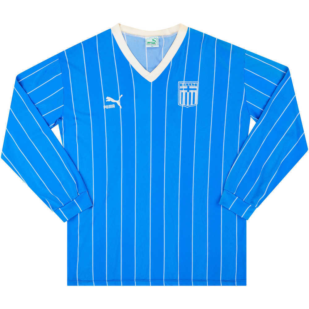 1987 Greece Match Worn Home L/S Shirt #4 (Kalitzakis) v Holland