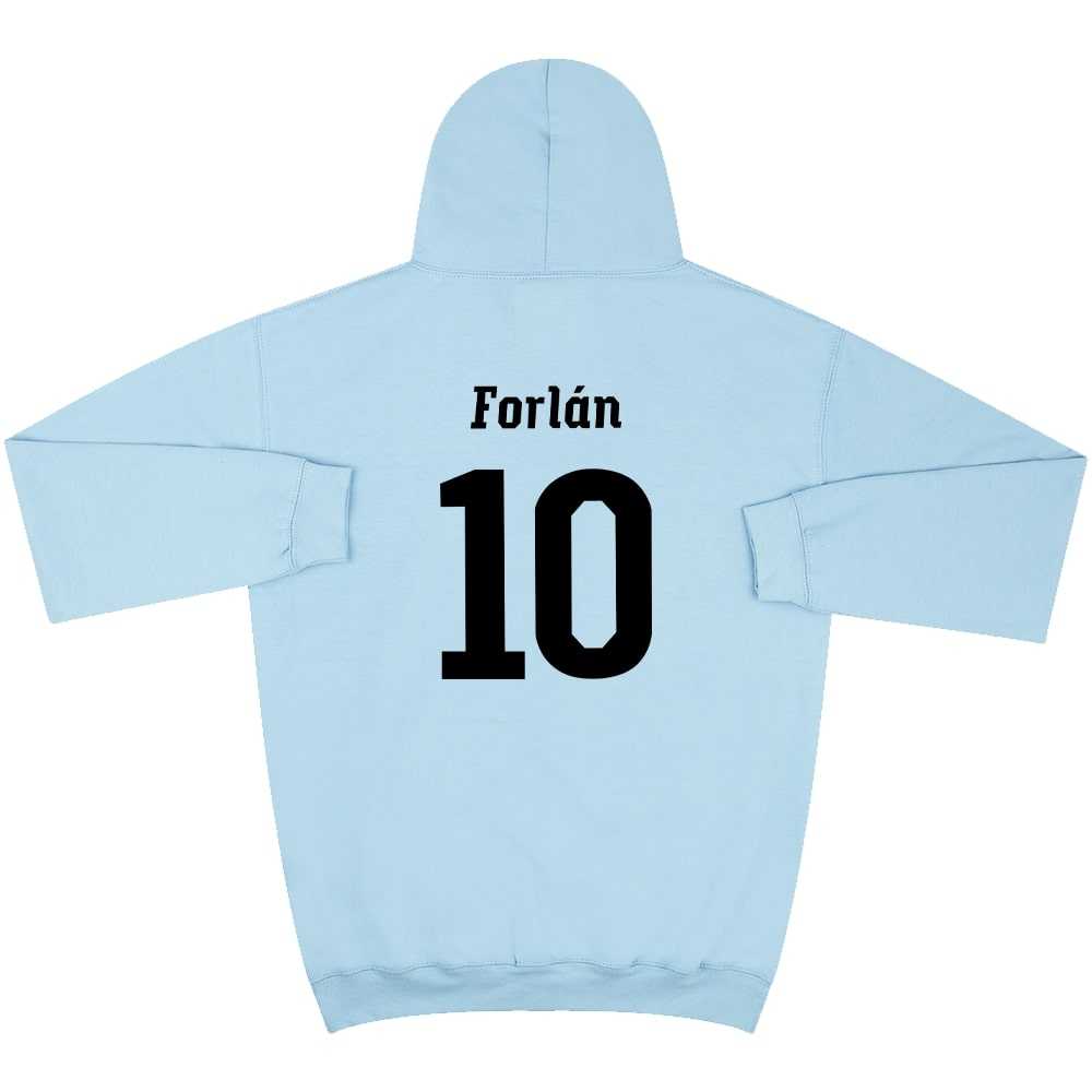 Diego Forlán #10 2010 Uruguay Sky Blue Graphic Hooded Top