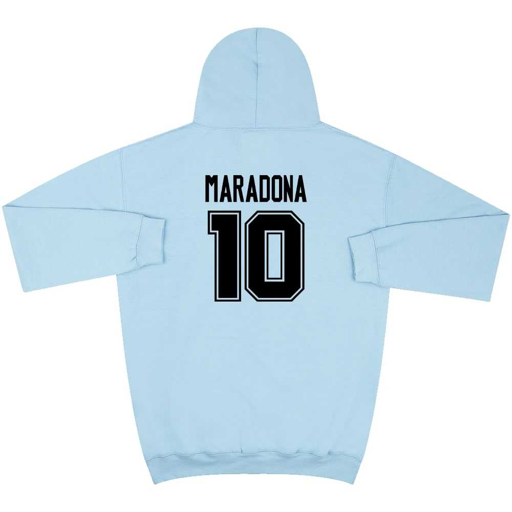 Diego Maradona #10 1994 Argentina Sky Blue Graphic Hooded Top