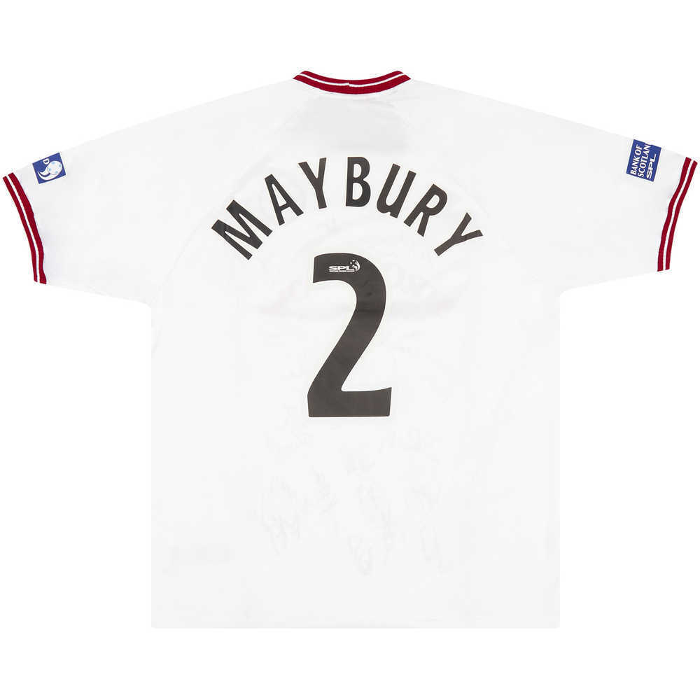 2001-02 Hearts Match Issue Signed Away Shirt Maybury #2