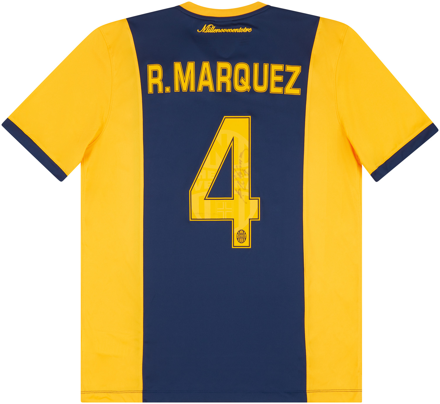 2014-15 Hellas Verona Signed Home Shirt R.Marquez #4