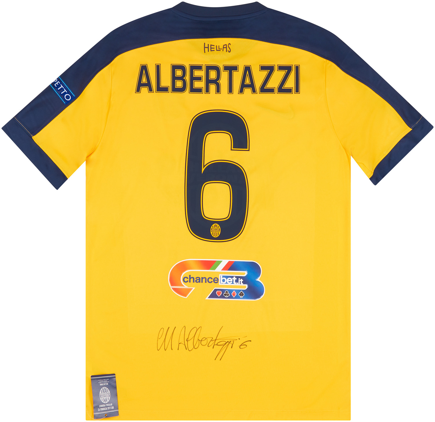 2016-17 Hellas Verona Signed Away Shirt Albertazzi #6