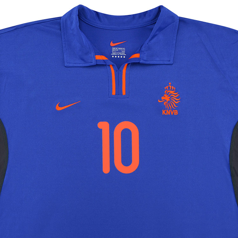 2000-02 Holland Away Shirt Bergkamp #10 *w/Tags* XL-Dennis Bergkamp Holland Names & Numbers Legends