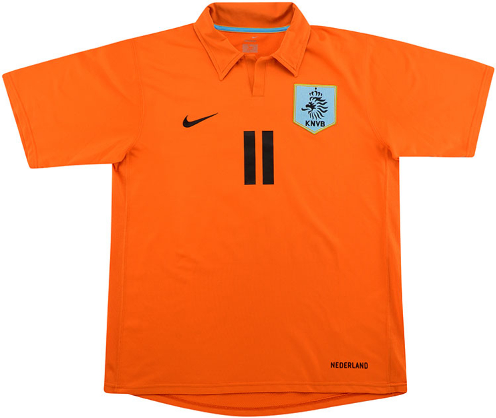 2006-08 Holland Home Shirt Robben #11 (Very Good) S-Holland Names & Numbers Germany 2006 Legends Euro 2020