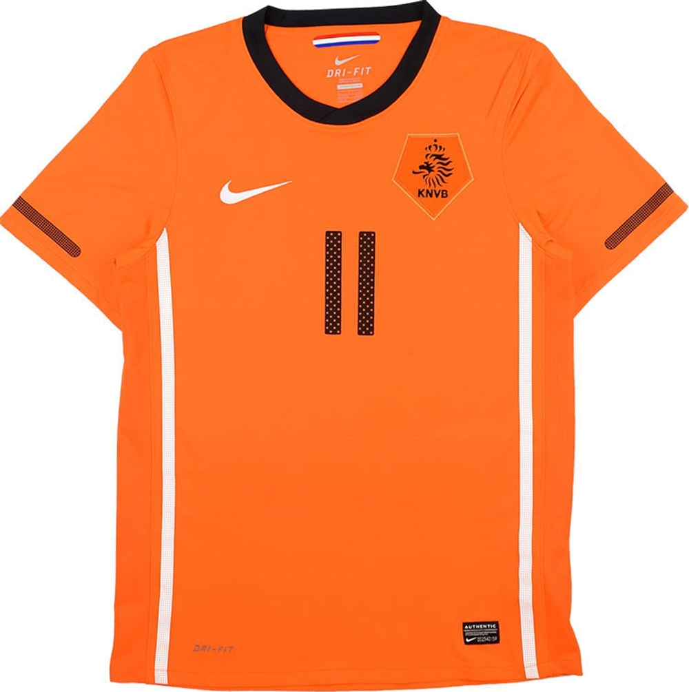 2010-11 Holland Home Shirt Robben #11 (Excellent) M-Holland South Africa 2010