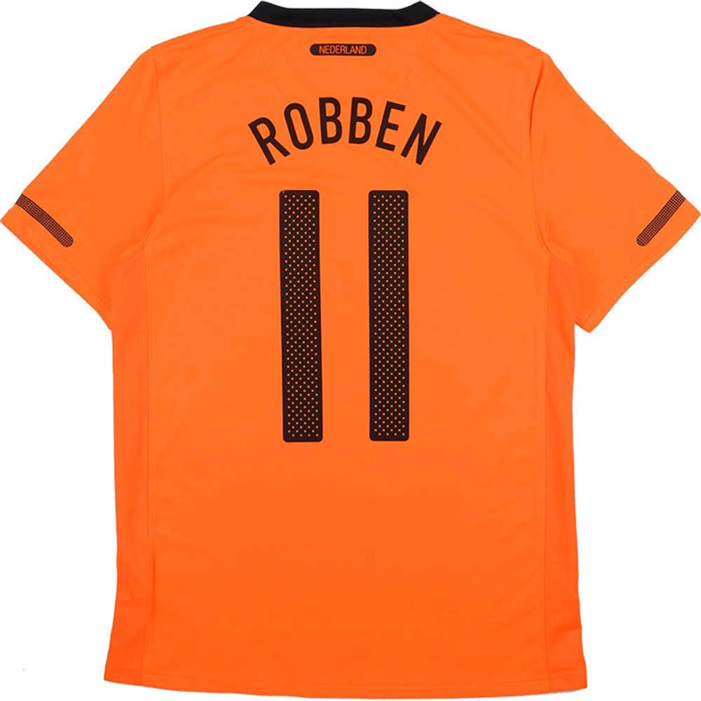 2010-11 Holland Home Shirt Robben #11 (Excellent) M