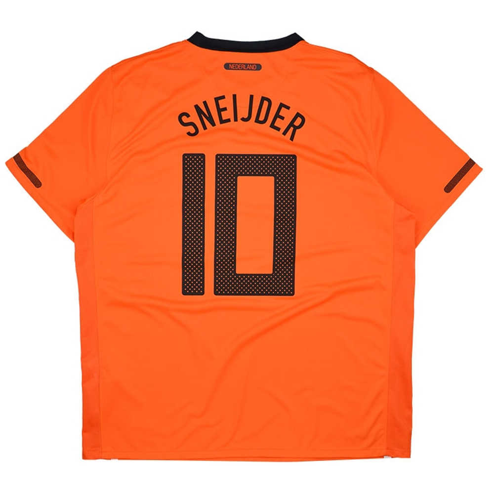 2010-11 Holland Home Shirt Sneijder #10 (Excellent) XXL