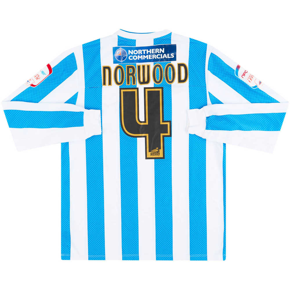 2012-13 Huddersfield Match Issue Home L/S Shirt Norwood #4