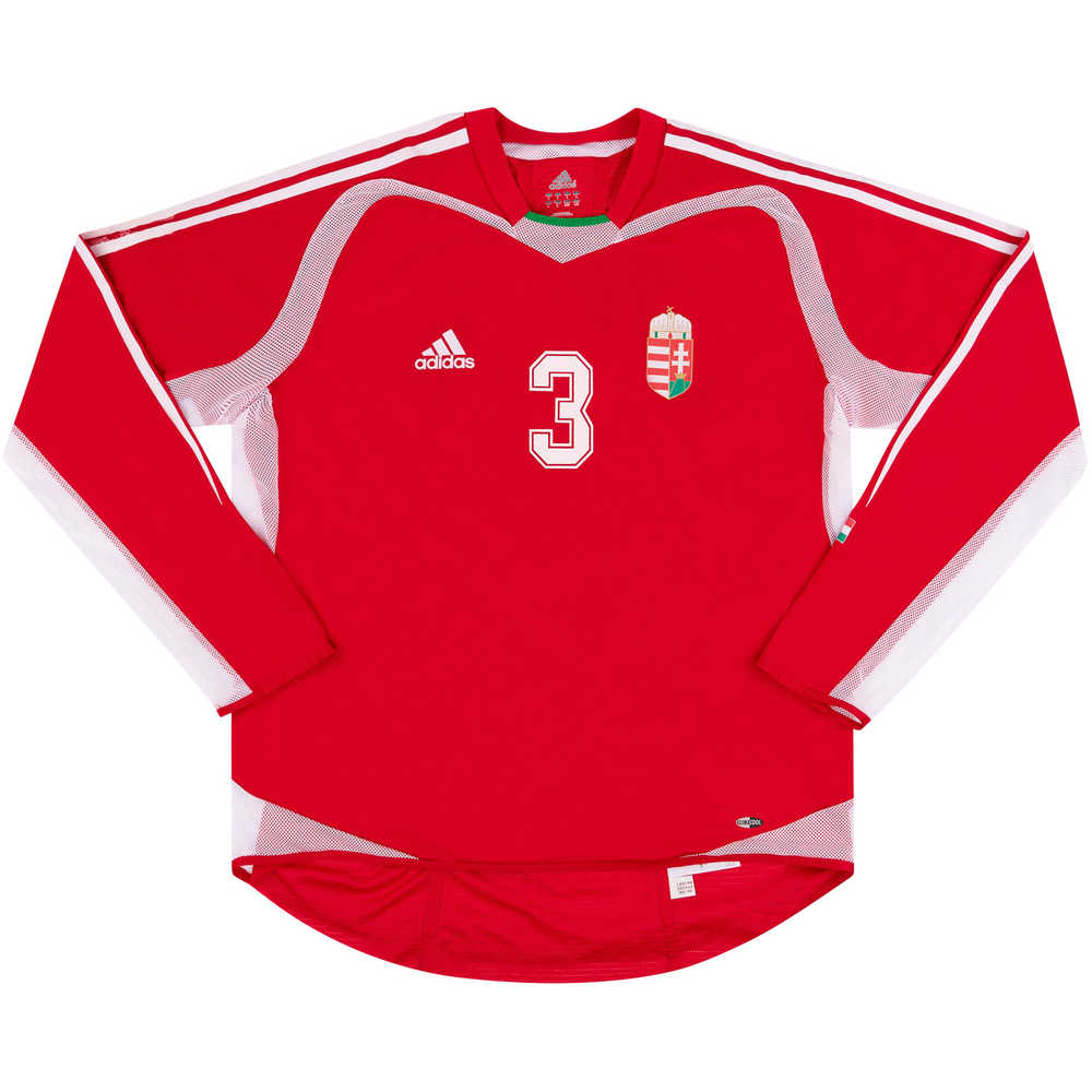 2004 Hungary Match Worn Home L/S Shirt #3 (Bodor) v Sweden