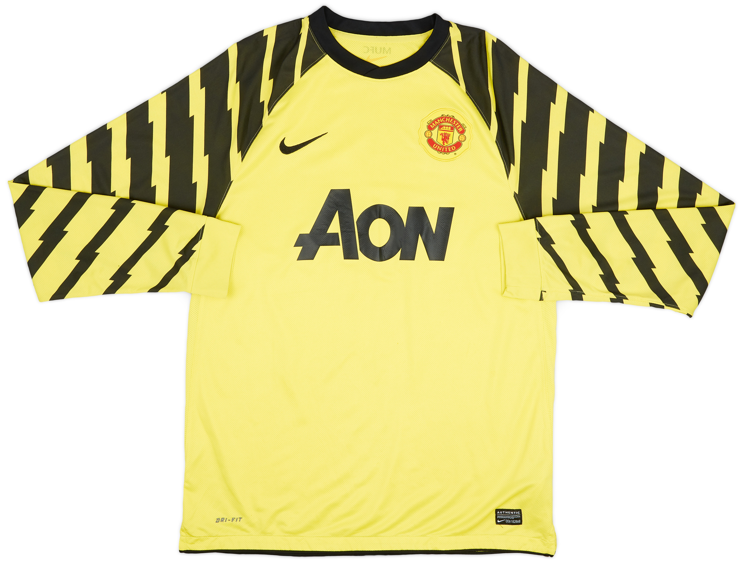 2010-11 Manchester United Yellow GK Shirt - 7/10 - ()