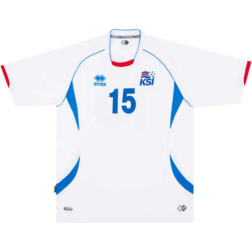 2012 Iceland Match Worn Away Shirt #15 (Jónasson) v Sweden 
