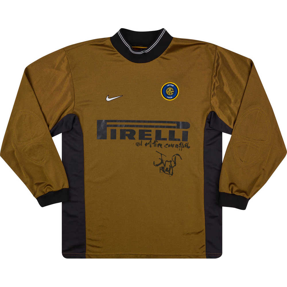 1999-00 Inter Milan 'Signed' GK Shirt (Excellent) S