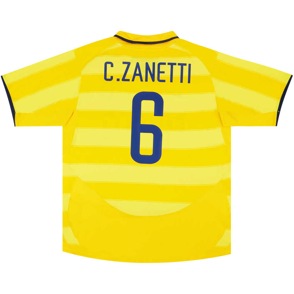 2003-04 Inter Milan Away Shirt C.Zanetti #6 (Excellent) XL