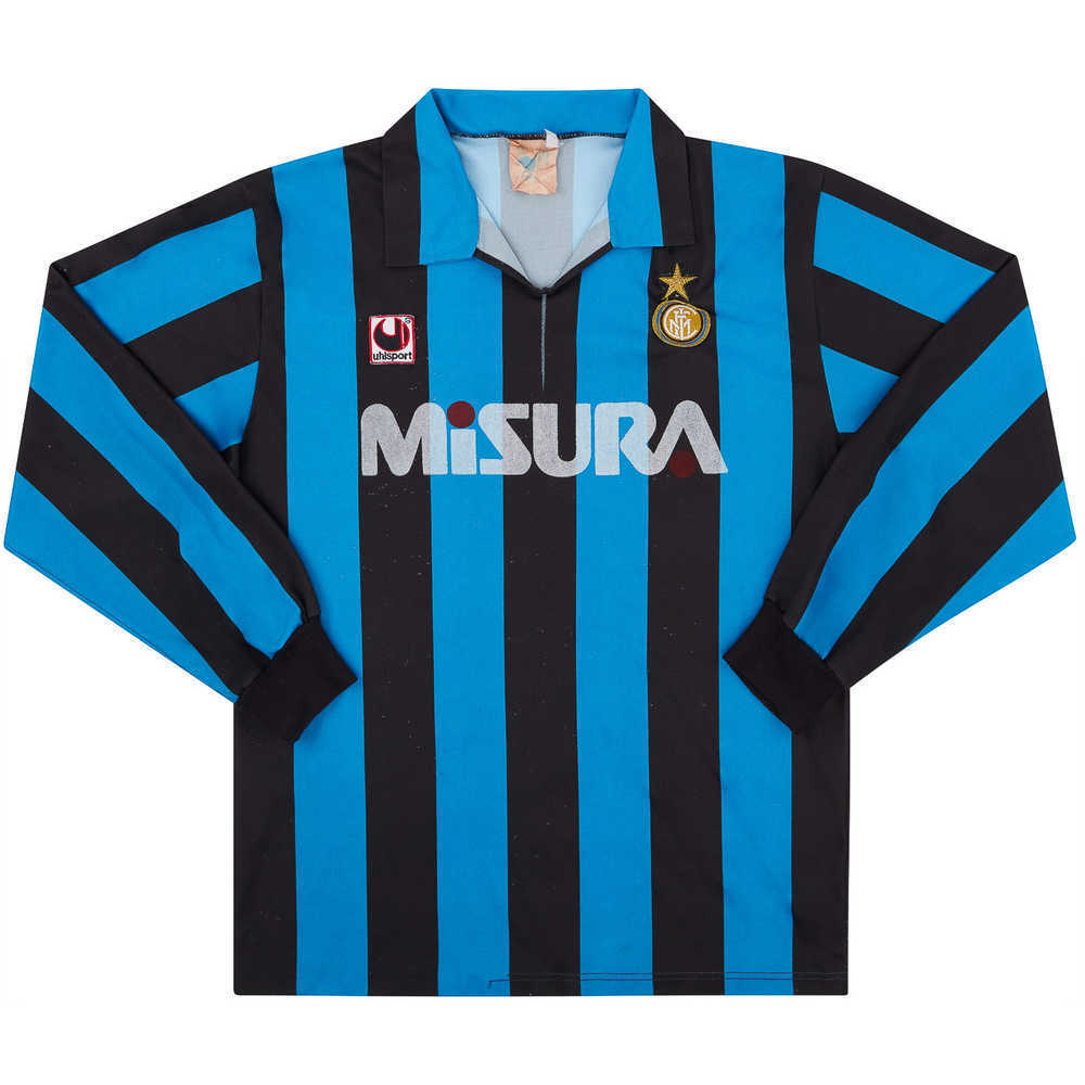 1989-90 Inter Milan Home L/S Shirt (Good) L