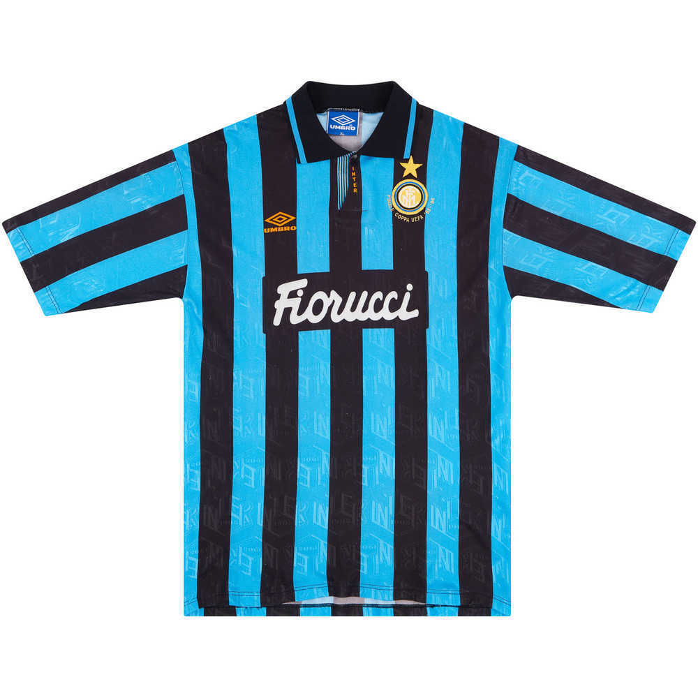 1992-94 Inter Milan 'Finale Coppa UEFA' Home Shirt (Very Good) XL