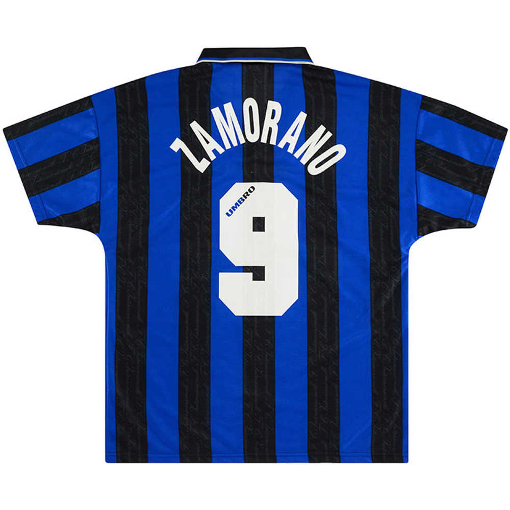 1996-97 Inter Milan Home Shirt Zamorano #9 (Excellent) L