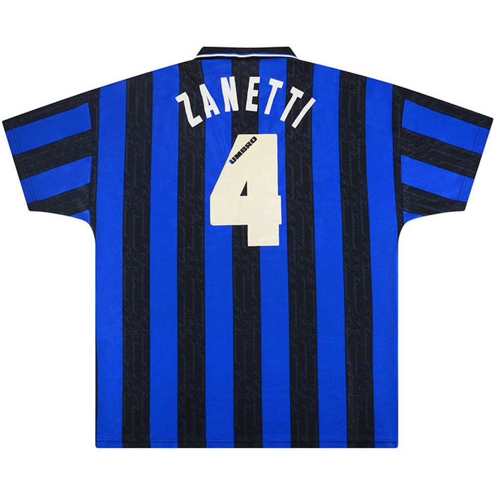 1996-97 Inter Milan Home Shirt Zanetti #4 (Very Good) L