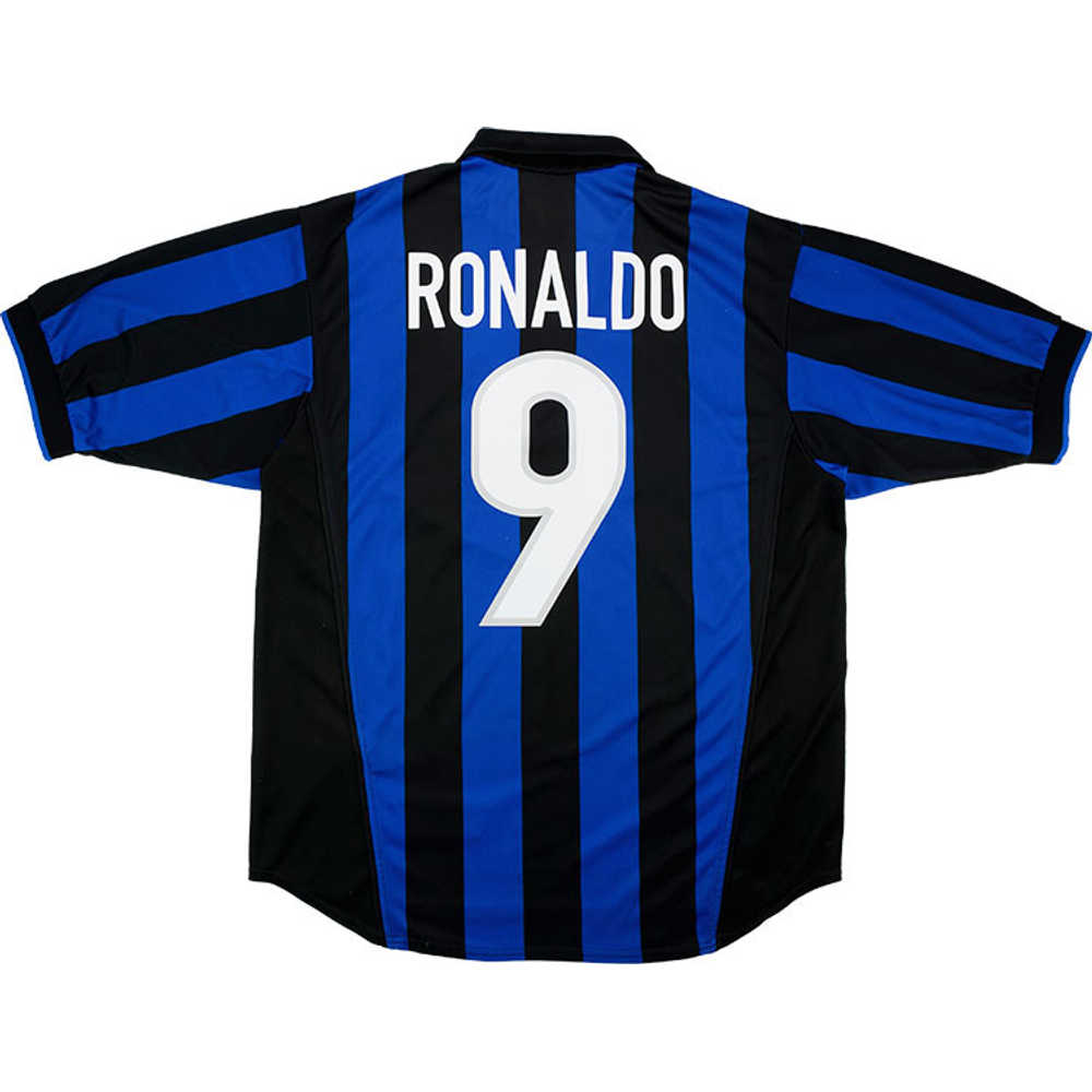 1998-99 Inter Milan Home Shirt Ronaldo #9 (Excellent) L