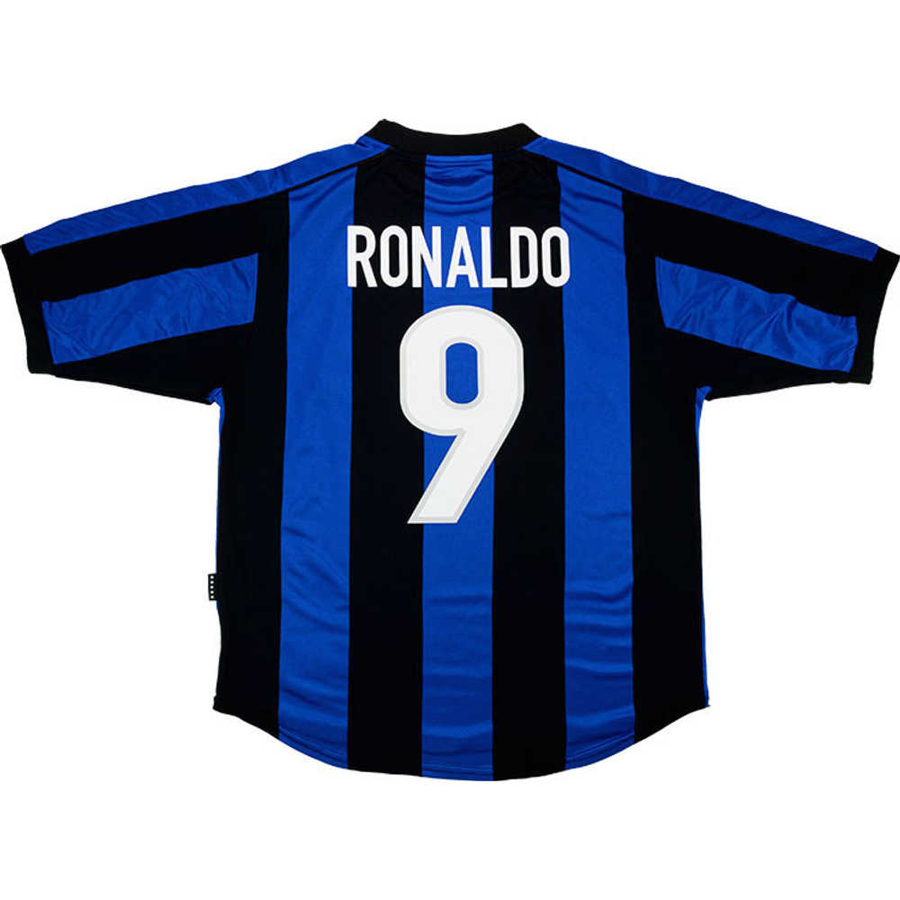 1999-00 Inter Milan Home Shirt Ronaldo #9 (Excellent) XXL