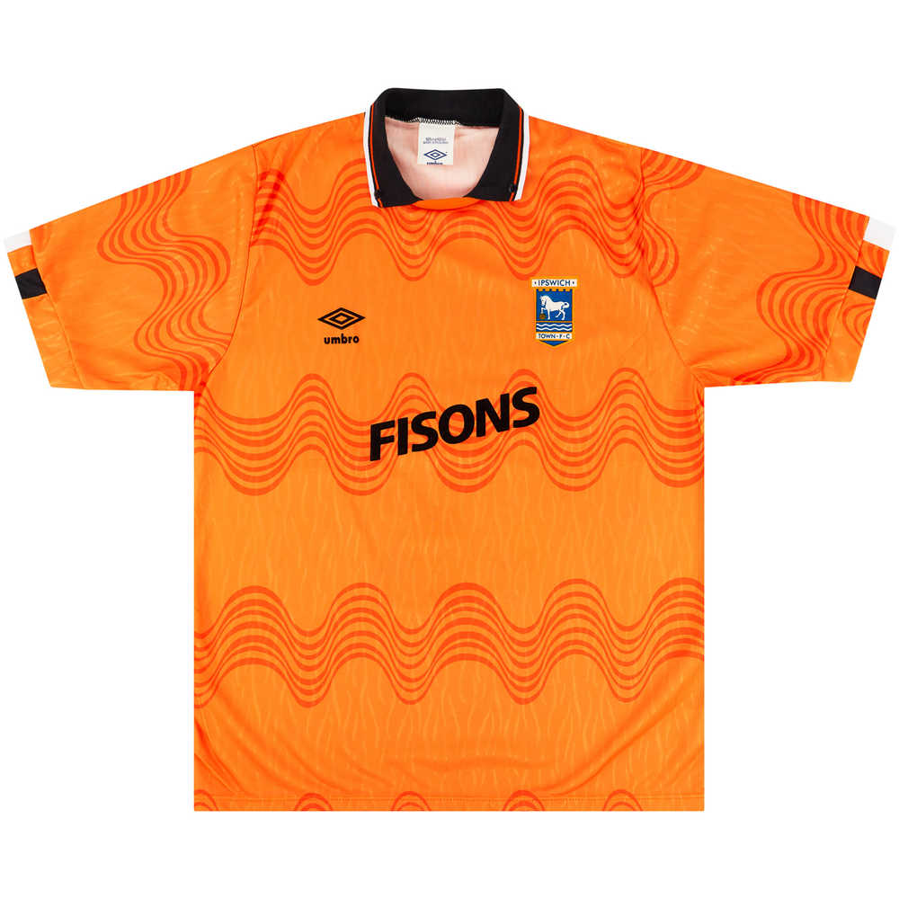 1989-92 Ipswich Away Shirt *Mint* L