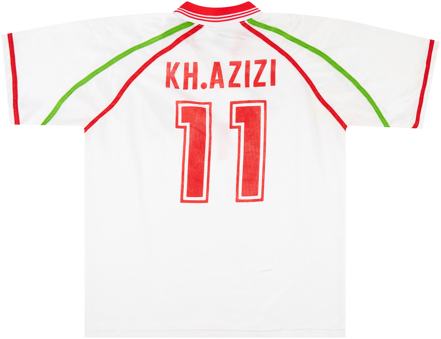 1998-00 Iran Home Shirt KH.Azizi #11