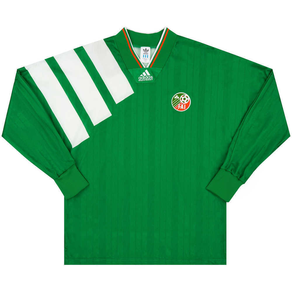 1992-93 Ireland Match Issue Home L/S Shirt #17 (Kelly)