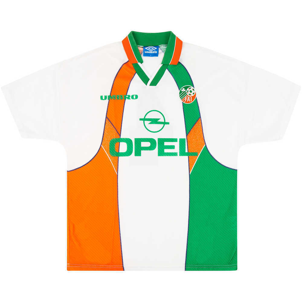 1996 Ireland U-18 Match Issue Away Shirt #4 (Maybury)
