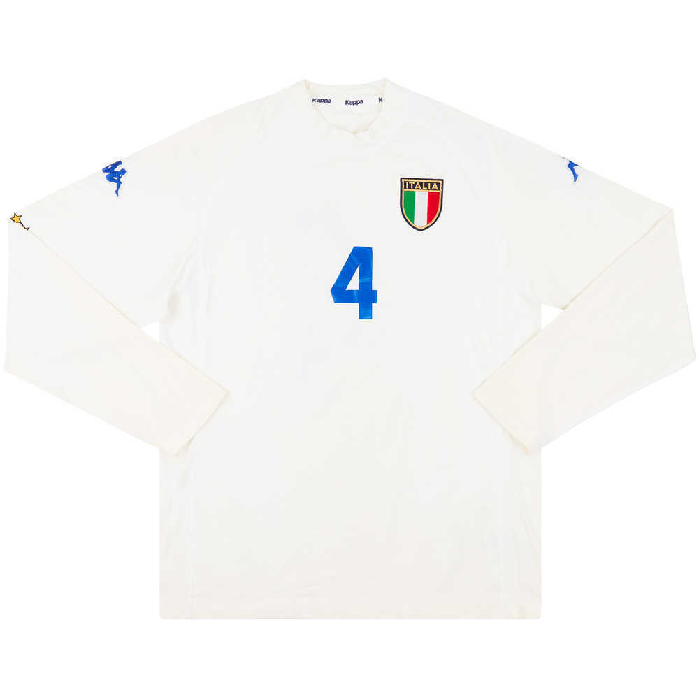 2000-01 Italy Match Issue Away L/S Shirt #4 (Di Biagio)