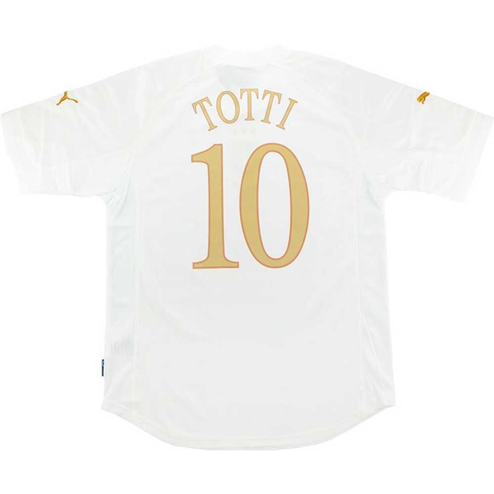 2004-06 Italy Away Shirt Totti #10 (Very Good) L