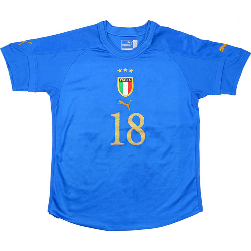 2004-06 Italy Women Match Issue Home Shirt #18