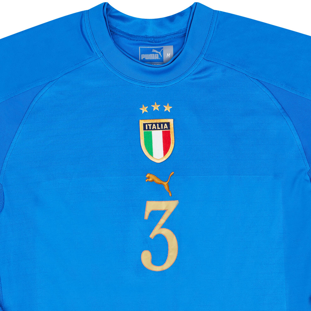 2004-06 Italy Match Issue Home L/S Shirt #3-Match Worn Shirts Roberto Baggio Alessandro Del Piero International Teams Italy Match Issue