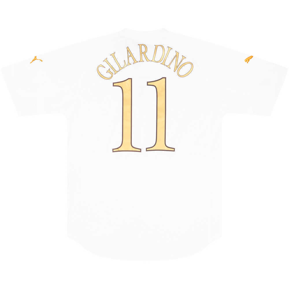 2005 Italy Match Worn Away Shirt Gilardino #11 (v Ireland)
