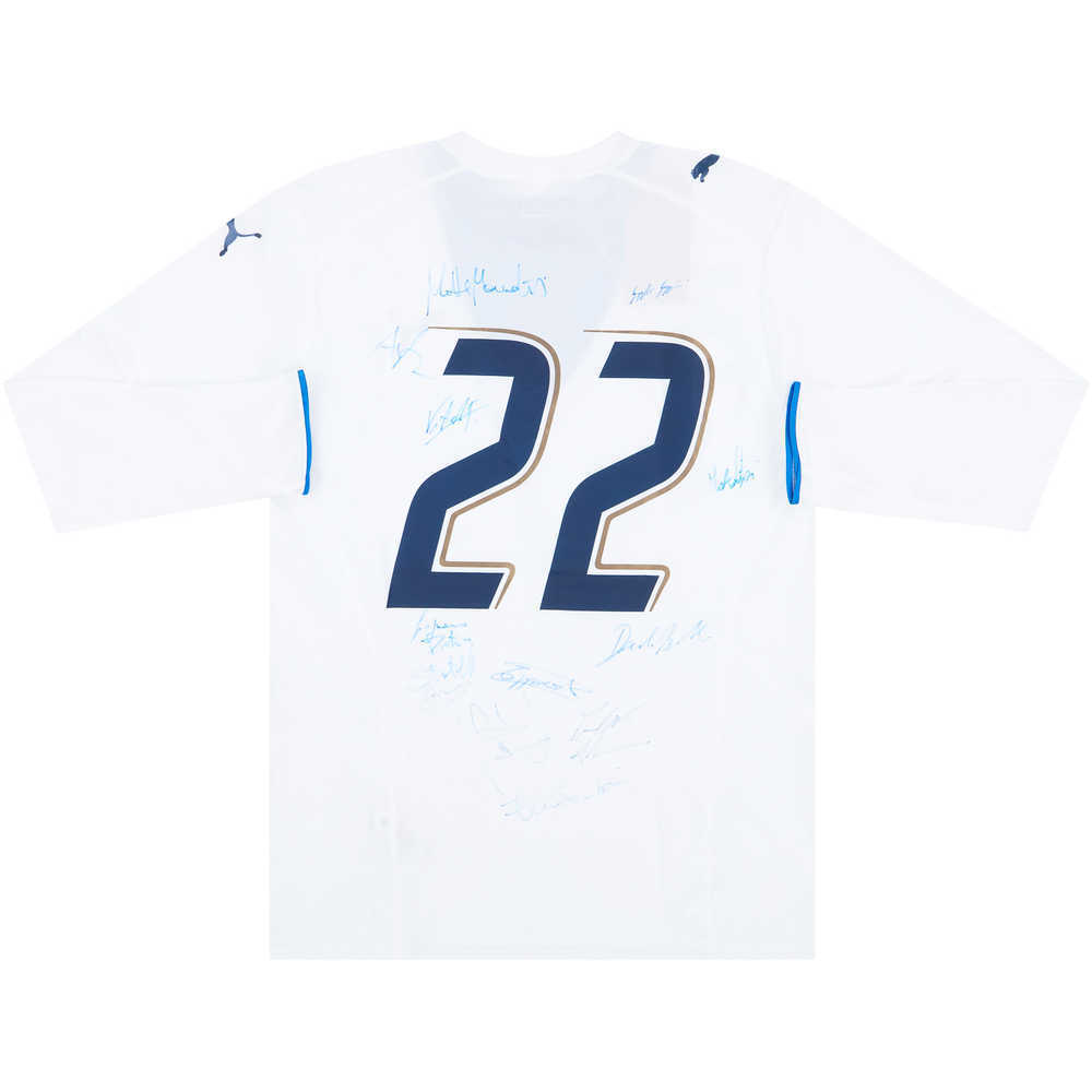 2006-07 Italy Match Issue Signed Away L/S Shirt #22