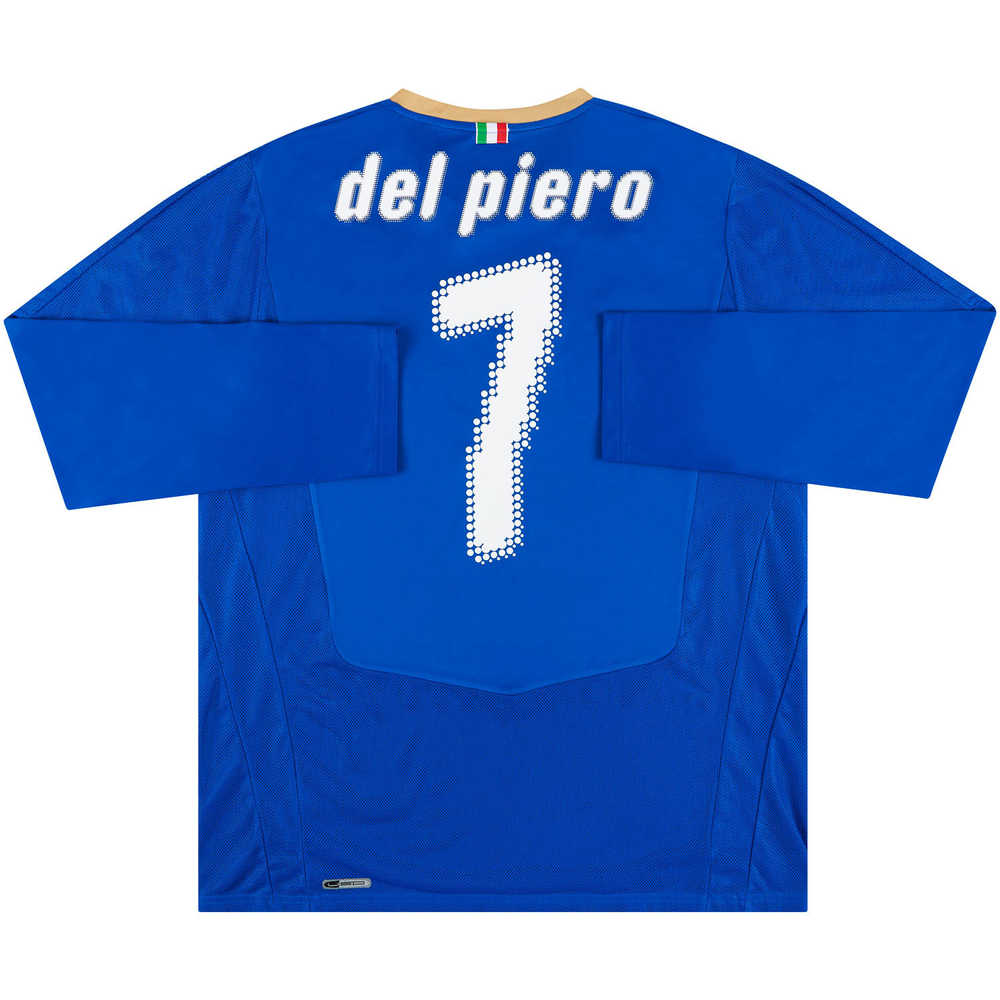 2007-08 Italy Home L/S Shirt Del Piero #7 (Very Good) M
