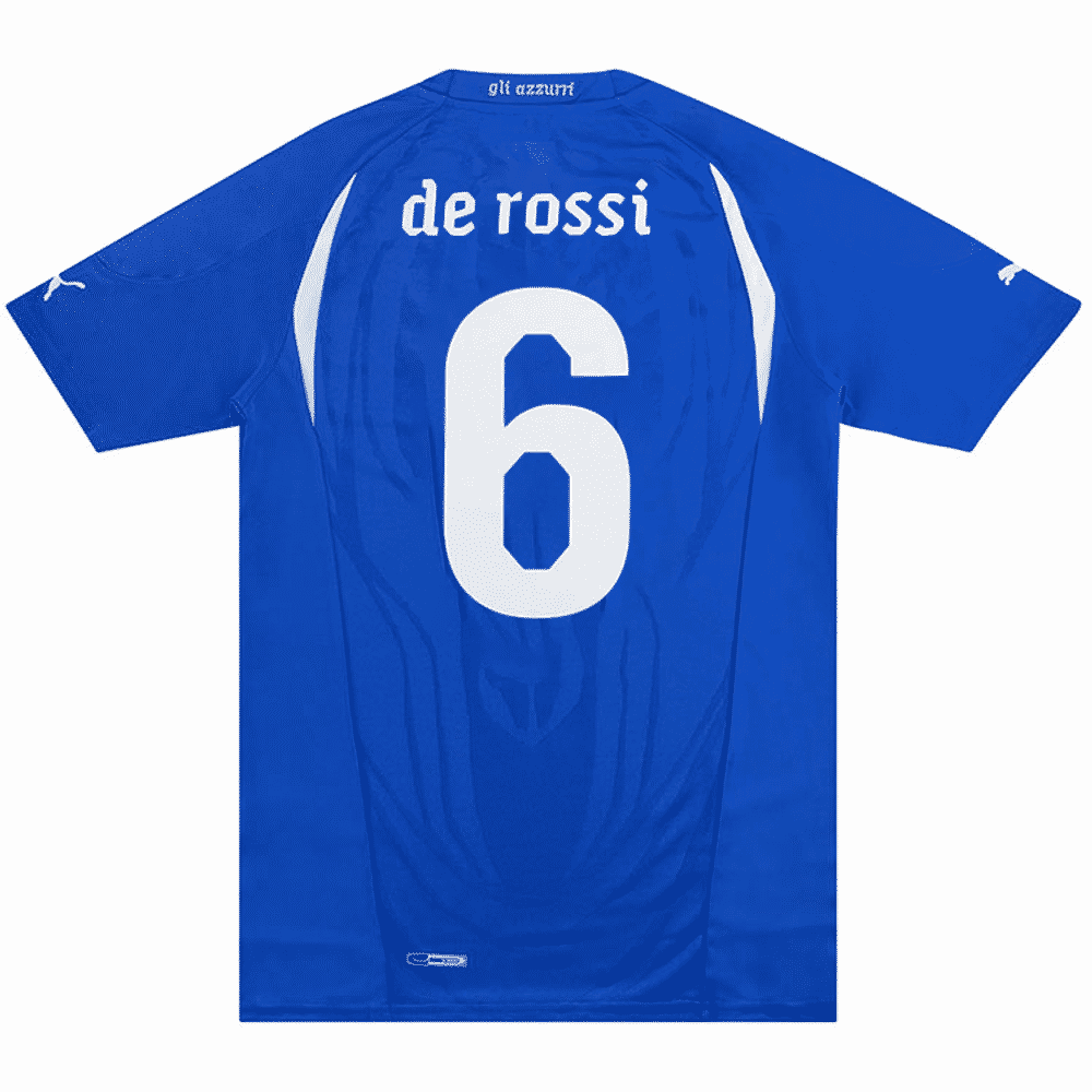 2010-12 Italy Home Shirt De Rossi #6 (Excellent) L