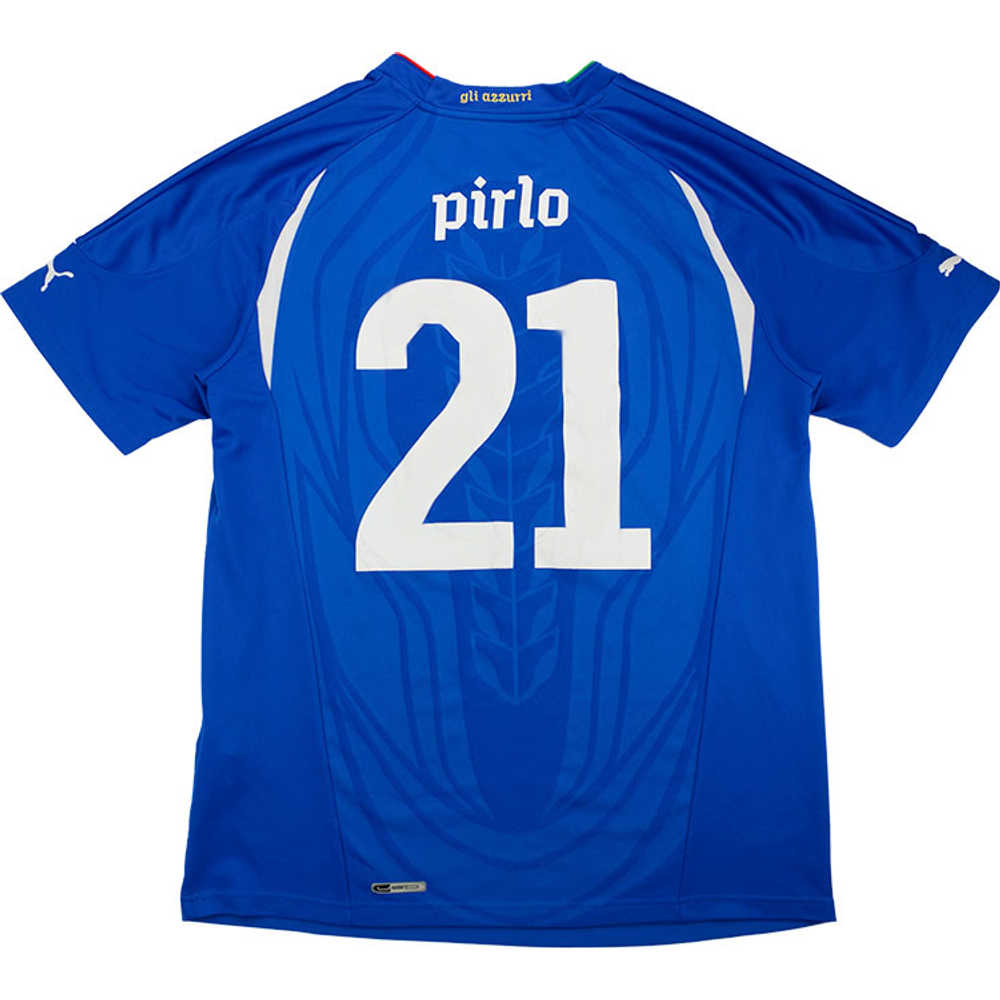 2010-12 Italy Home Shirt Pirlo #21 (Very Good) L