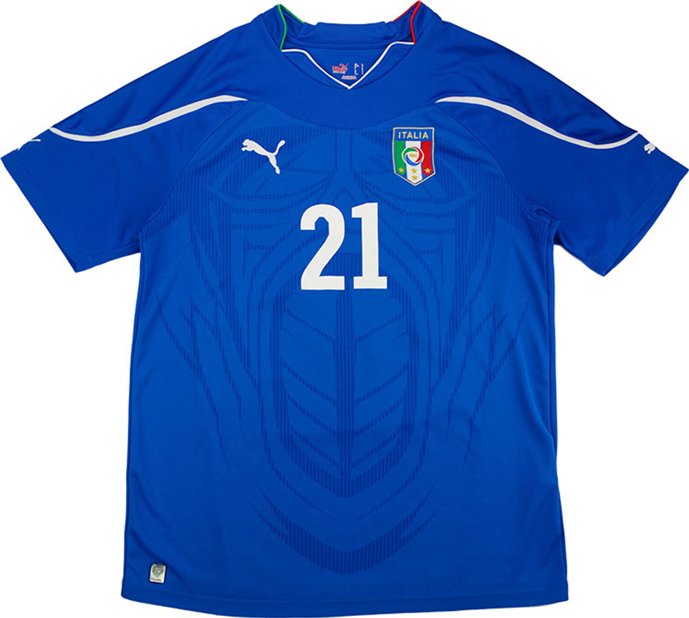 2010-12 Italy Home Shirt Pirlo #21 (Very Good) S